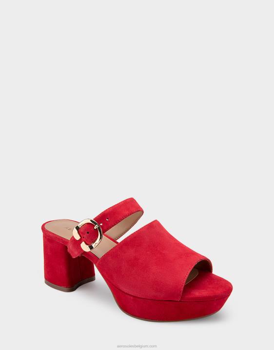 plateau sandaal rood suède Aerosoles 0V00345 vrouwen