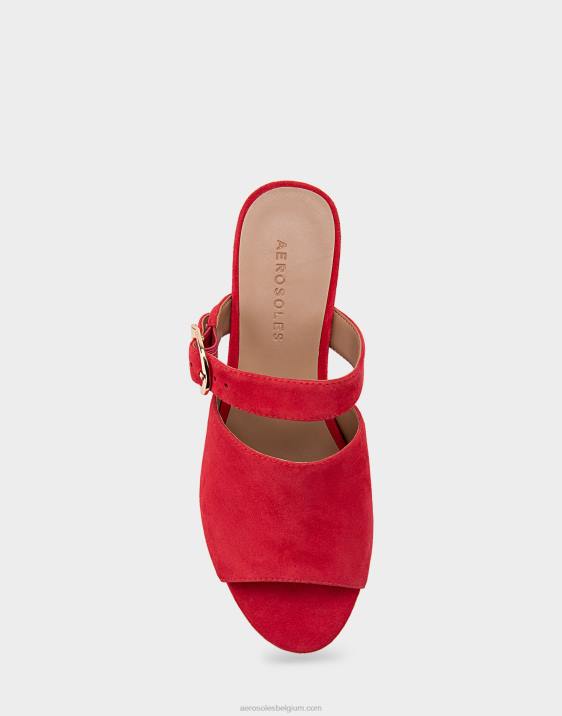 plateau sandaal rood suède Aerosoles 0V00345 vrouwen