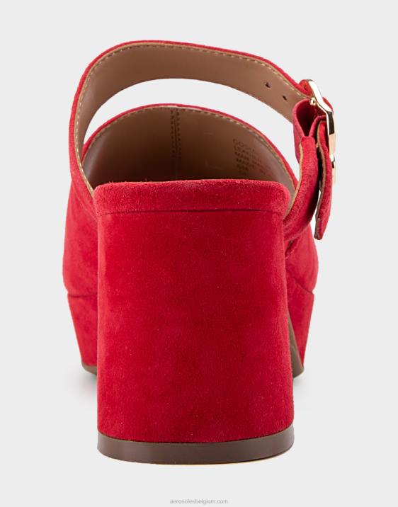 plateau sandaal rood suède Aerosoles 0V00345 vrouwen