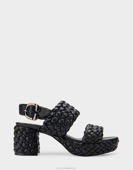 plateau sandaal zwart kunstleer Aerosoles 0V00358 vrouwen