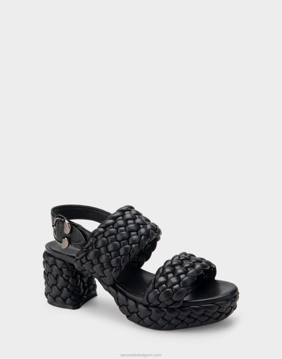 plateau sandaal zwart kunstleer Aerosoles 0V00358 vrouwen
