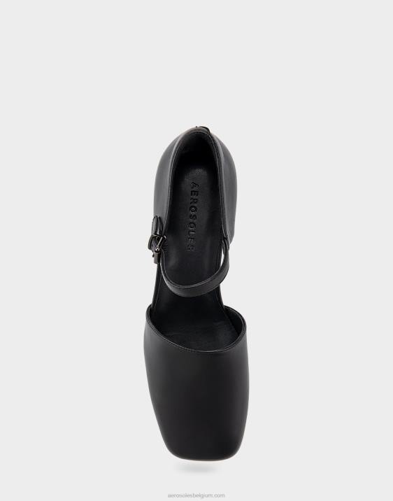plateauhak zwart leer Aerosoles 0V00366 vrouwen