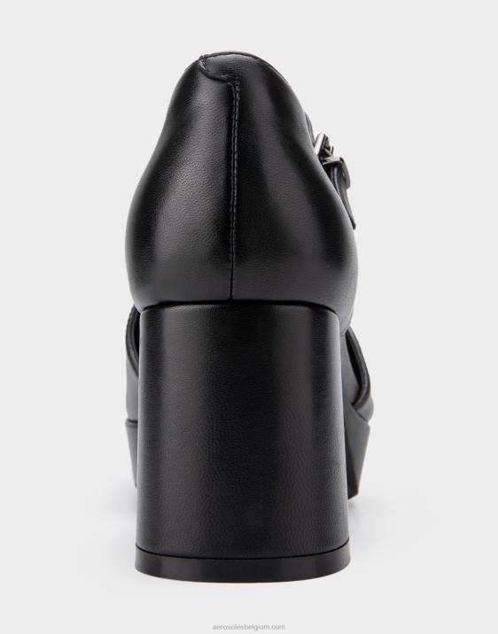 plateauhak zwart leer Aerosoles 0V00366 vrouwen