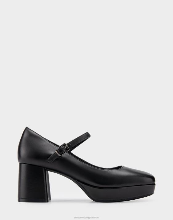 plateauhak zwart leer Aerosoles 0V00368 vrouwen
