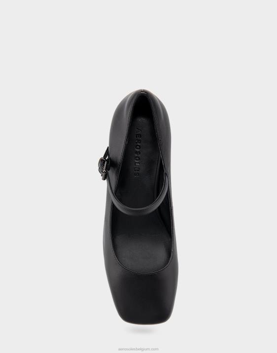 plateauhak zwart leer Aerosoles 0V00368 vrouwen