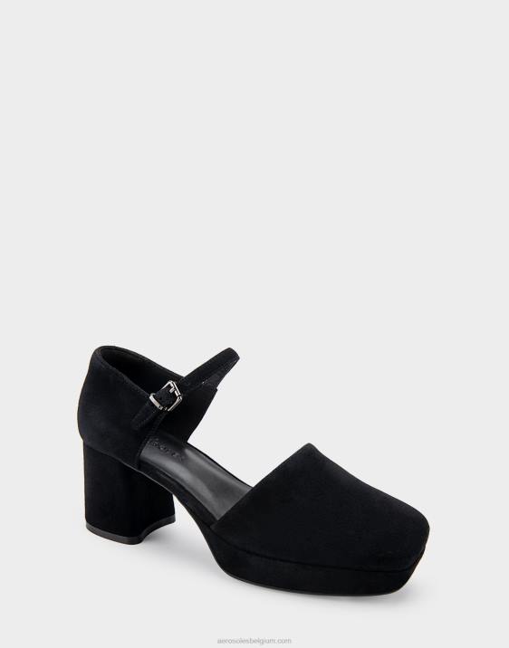 plateauhak zwart suède Aerosoles 0V00362 vrouwen