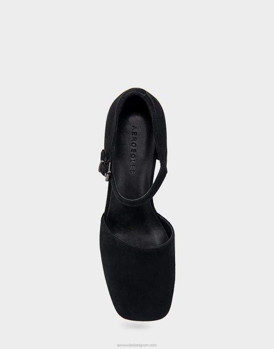 plateauhak zwart suède Aerosoles 0V00362 vrouwen