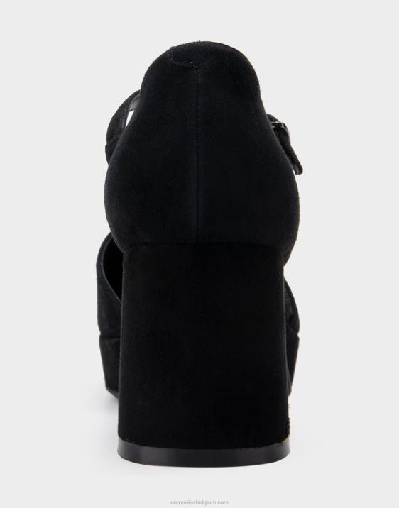 plateauhak zwart suède Aerosoles 0V00362 vrouwen