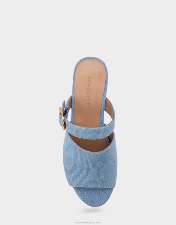 platform sandaal denim stof Aerosoles 0V00344 vrouwen