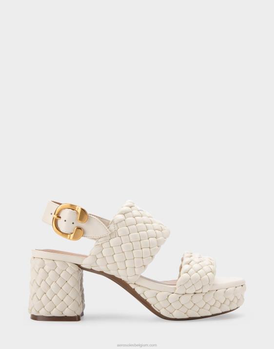 platform sandaal eierschaal kunstleer Aerosoles 0V00357 vrouwen