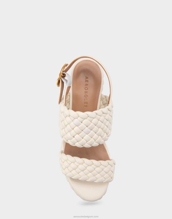 platform sandaal eierschaal kunstleer Aerosoles 0V00357 vrouwen