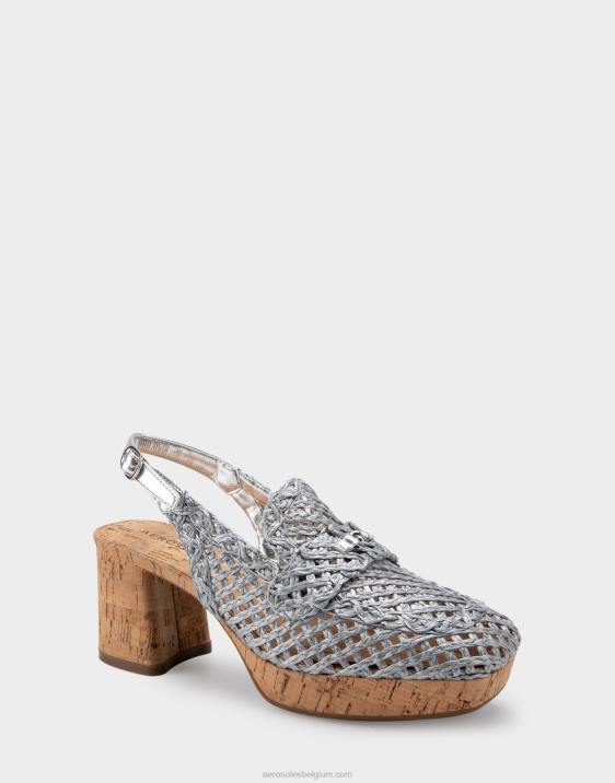 platform slingback zilver Aerosoles 0V00365 vrouwen