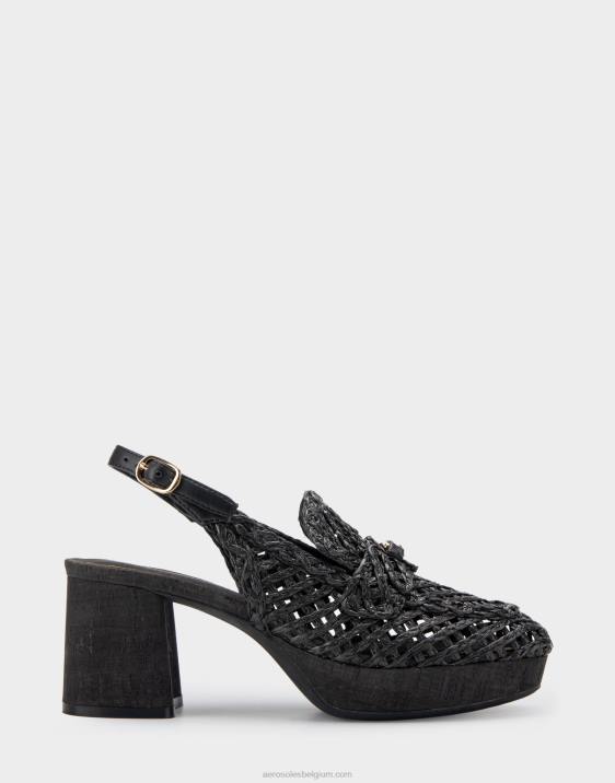 platform slingback zwart Aerosoles 0V00363 vrouwen