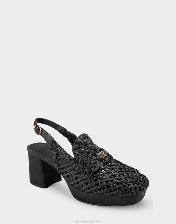 platform slingback zwart Aerosoles 0V00363 vrouwen
