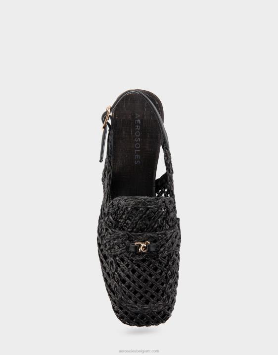 platform slingback zwart Aerosoles 0V00363 vrouwen