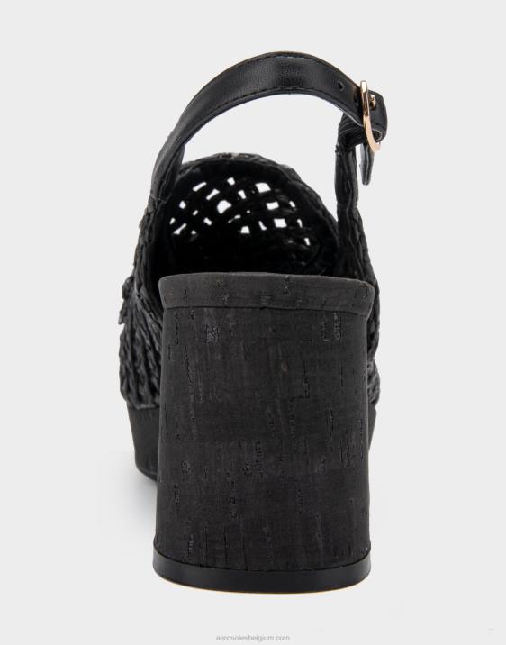 platform slingback zwart Aerosoles 0V00363 vrouwen