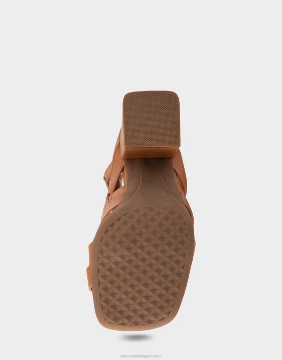 sandaal met hak van bruin leer Aerosoles 0V00408 vrouwen