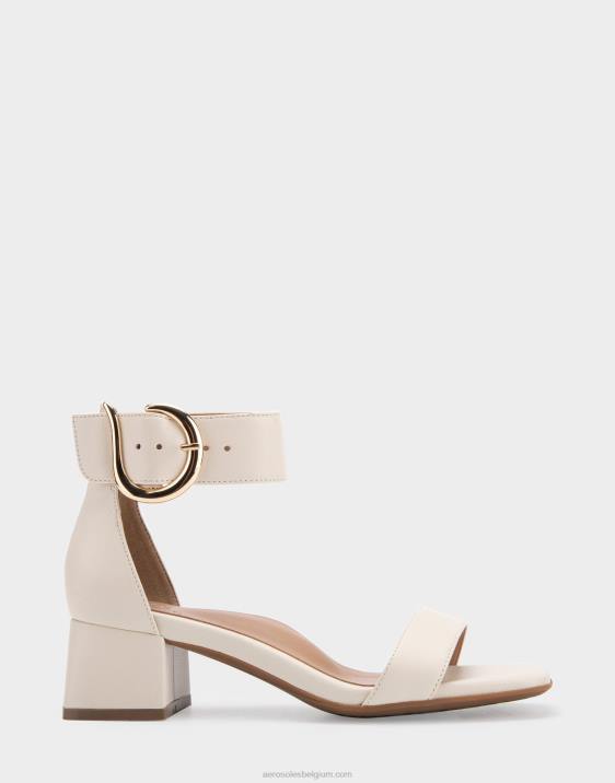 sandaal met hak wit leer Aerosoles 0V00416 vrouwen