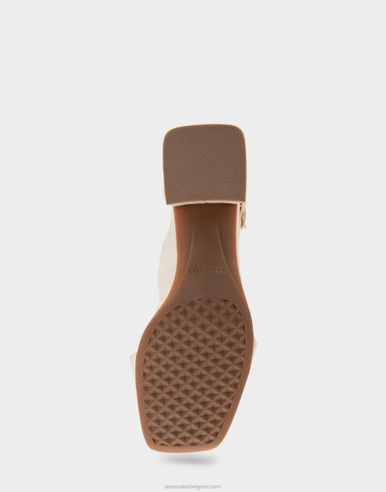 sandaal met hak wit leer Aerosoles 0V00416 vrouwen