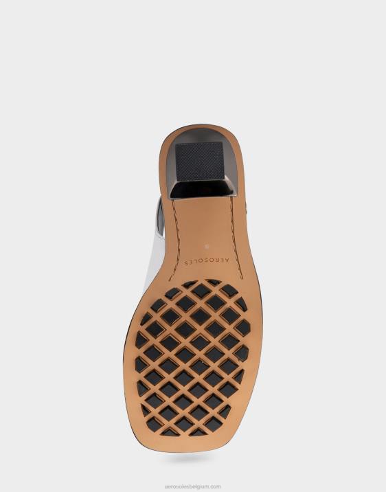 sandaal met hak wit leer Aerosoles 0V00418 vrouwen