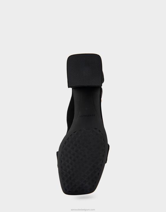 sandaal met hak zwart suède Aerosoles 0V00414 vrouwen