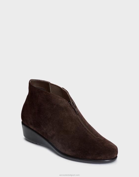 enkellaars donkerbruin suède Aerosoles 0V00112 vrouwen