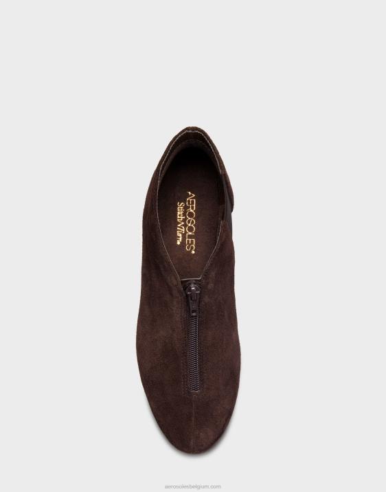 enkellaars donkerbruin suède Aerosoles 0V00112 vrouwen