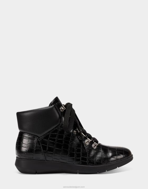 enkellaars plat zwart croco Aerosoles 0V0088 vrouwen