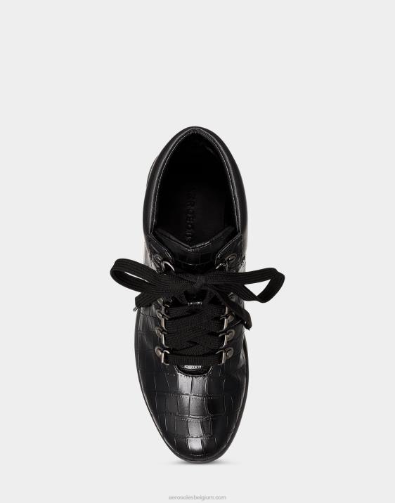 enkellaars plat zwart croco Aerosoles 0V0088 vrouwen