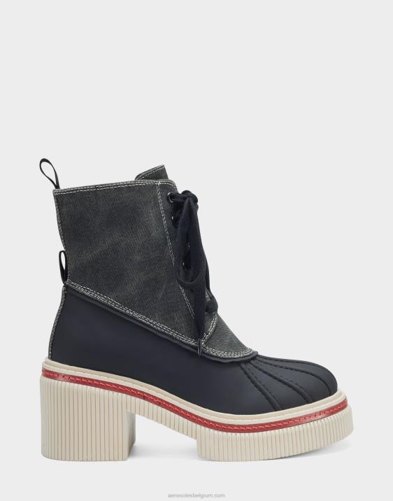 halfhoge laars zwart canvas Aerosoles 0V0048 vrouwen