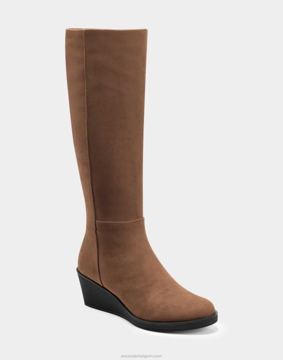 hoge laars cognac imitatiesuède Aerosoles 0V00128 vrouwen