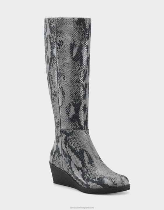 hoge laars grijze slang Aerosoles 0V00139 vrouwen
