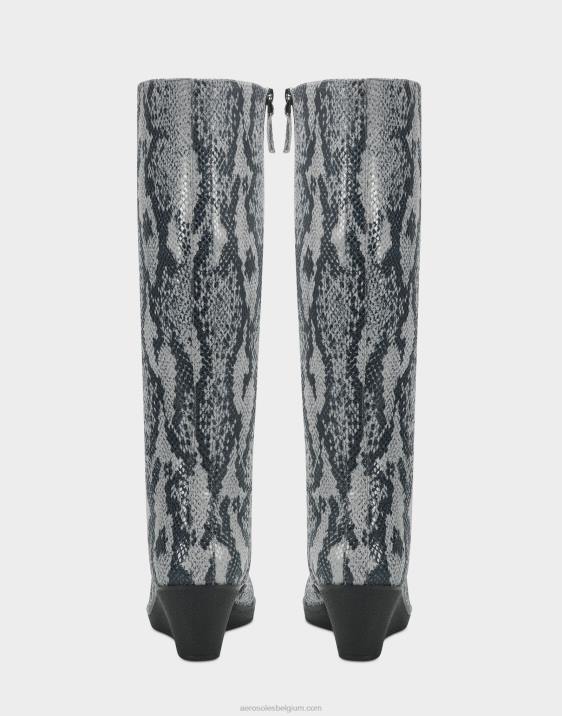 hoge laars grijze slang Aerosoles 0V00139 vrouwen