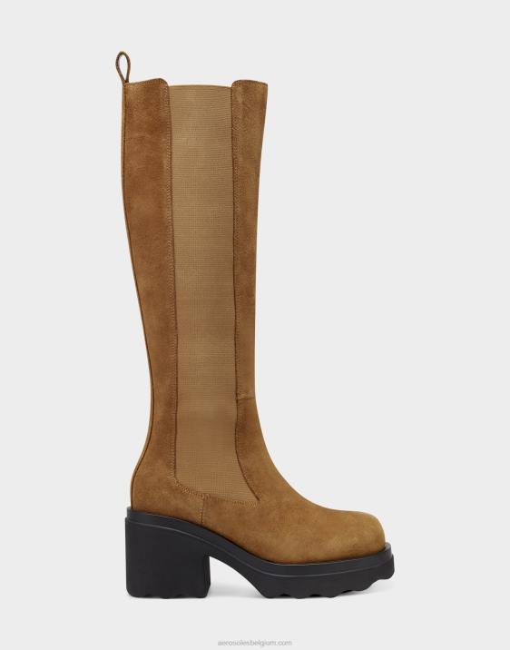 hoge laars lichtbruin suède Aerosoles 0V0036 vrouwen