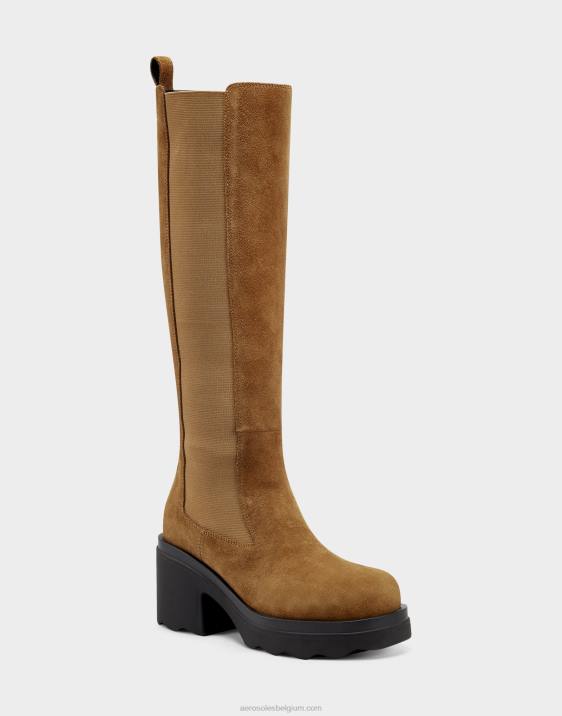 hoge laars lichtbruin suède Aerosoles 0V0036 vrouwen