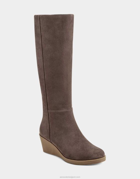 hoge laars taupe faux suède Aerosoles 0V00132 vrouwen