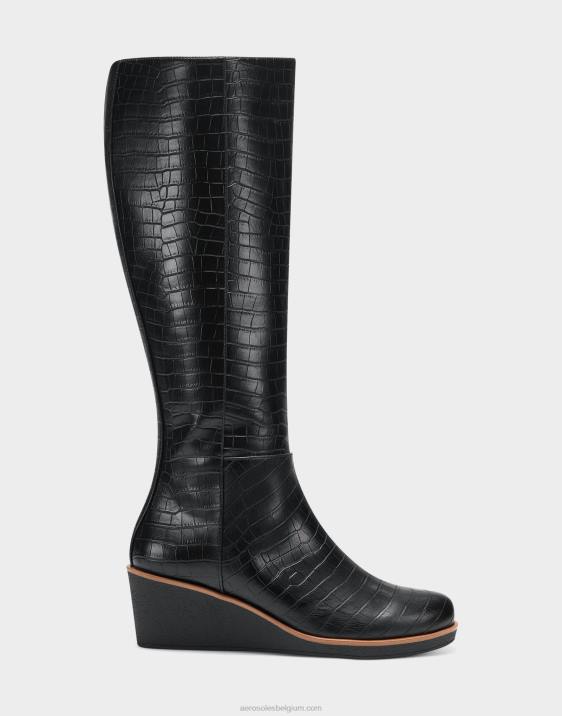 hoge laars zwart croco Aerosoles 0V00118 vrouwen