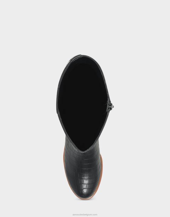 hoge laars zwart croco Aerosoles 0V00118 vrouwen