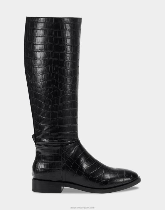 hoge laars zwart croco Aerosoles 0V00123 vrouwen