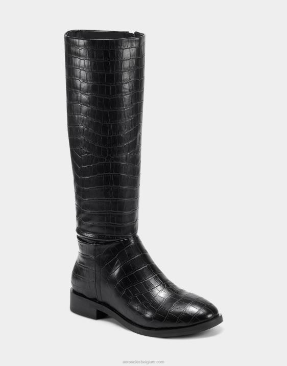 hoge laars zwart croco Aerosoles 0V00123 vrouwen
