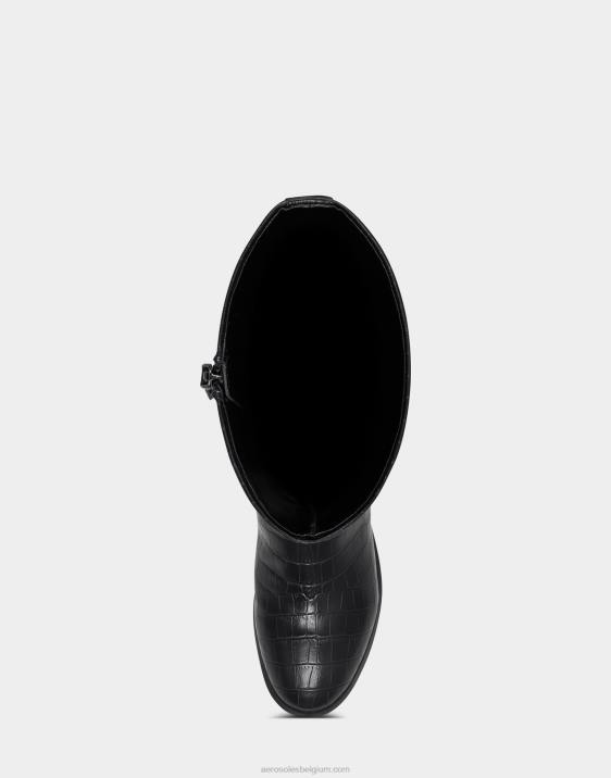 hoge laars zwart croco Aerosoles 0V00123 vrouwen