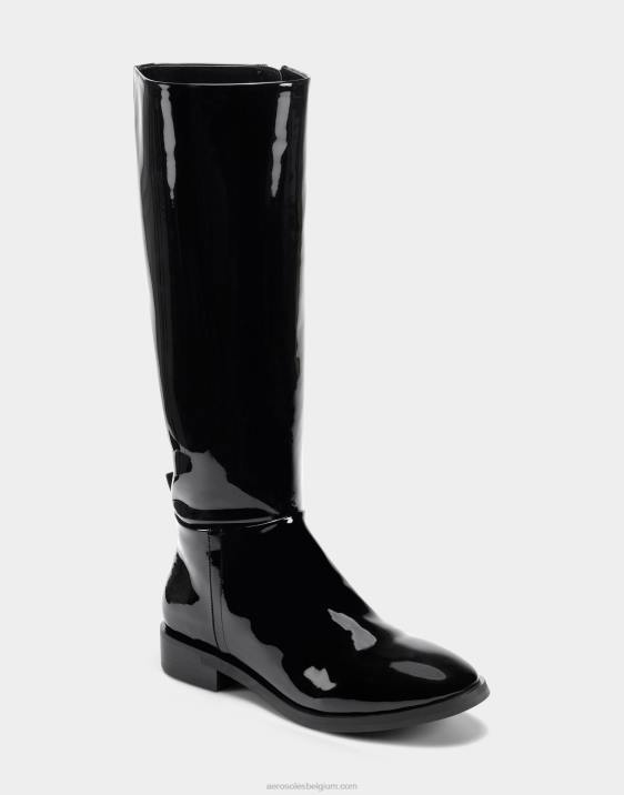 hoge laars zwart lak pu Aerosoles 0V00127 vrouwen
