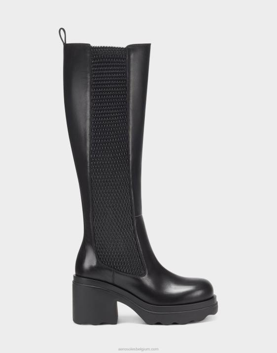 hoge laars zwart leer Aerosoles 0V0035 vrouwen