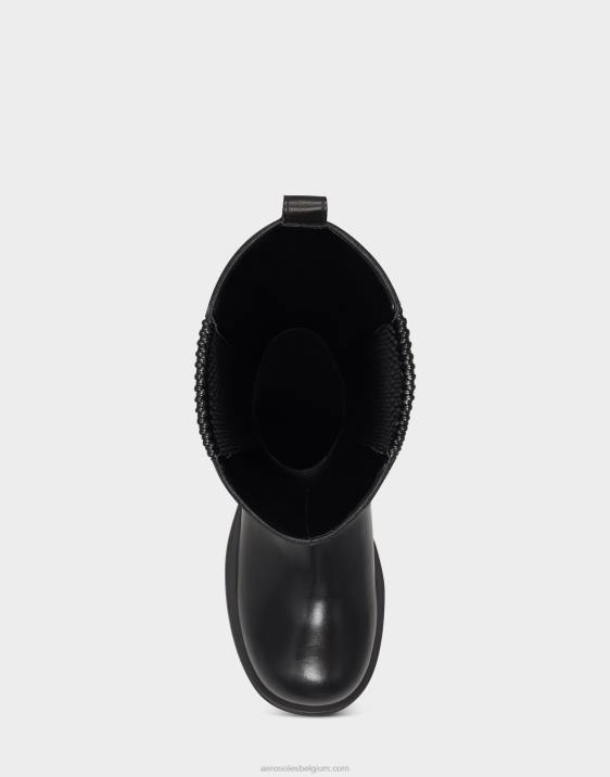 hoge laars zwart leer Aerosoles 0V0035 vrouwen