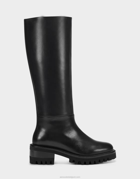 hoge laars zwart leer Aerosoles 0V0046 vrouwen