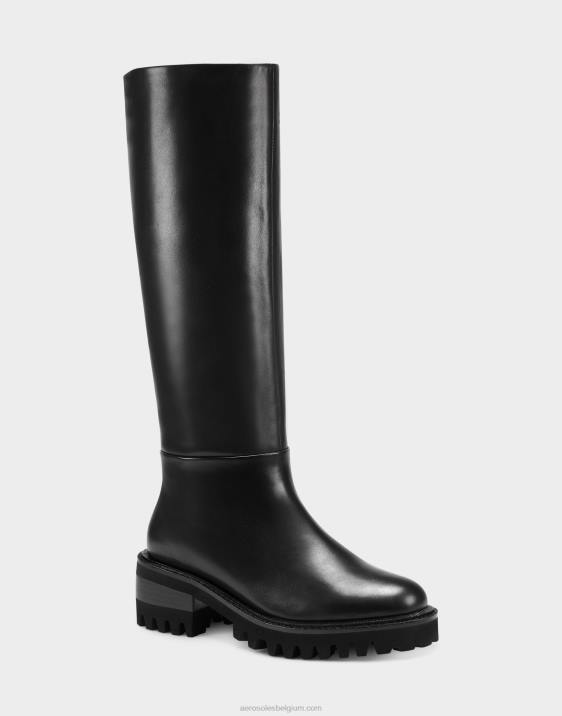 hoge laars zwart leer Aerosoles 0V0046 vrouwen
