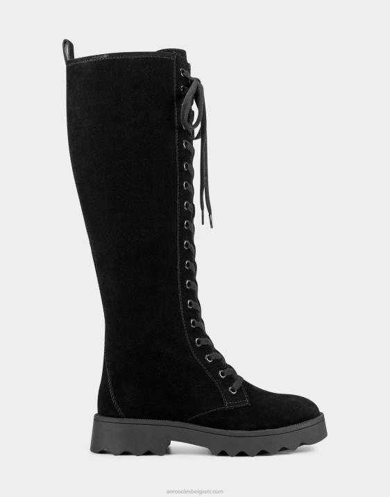 hoge laars zwart suède Aerosoles 0V0044 vrouwen