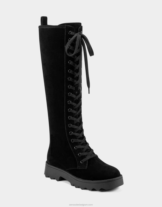hoge laars zwart suède Aerosoles 0V0044 vrouwen