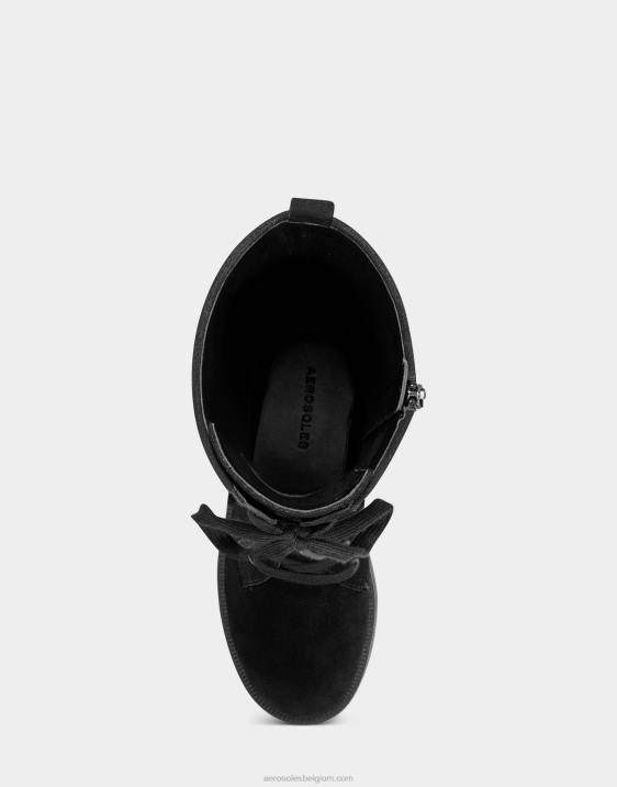 hoge laars zwart suède Aerosoles 0V0044 vrouwen