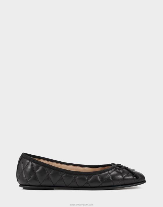 ballet plat zwart gewatteerd leer Aerosoles 0V00251 vrouwen